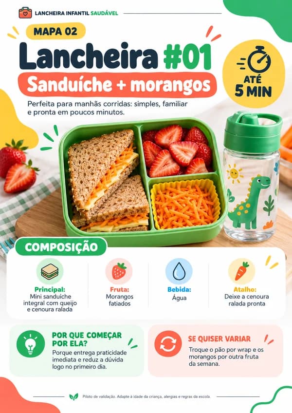 Entregável do Guia: Lancheira saudável com frutas